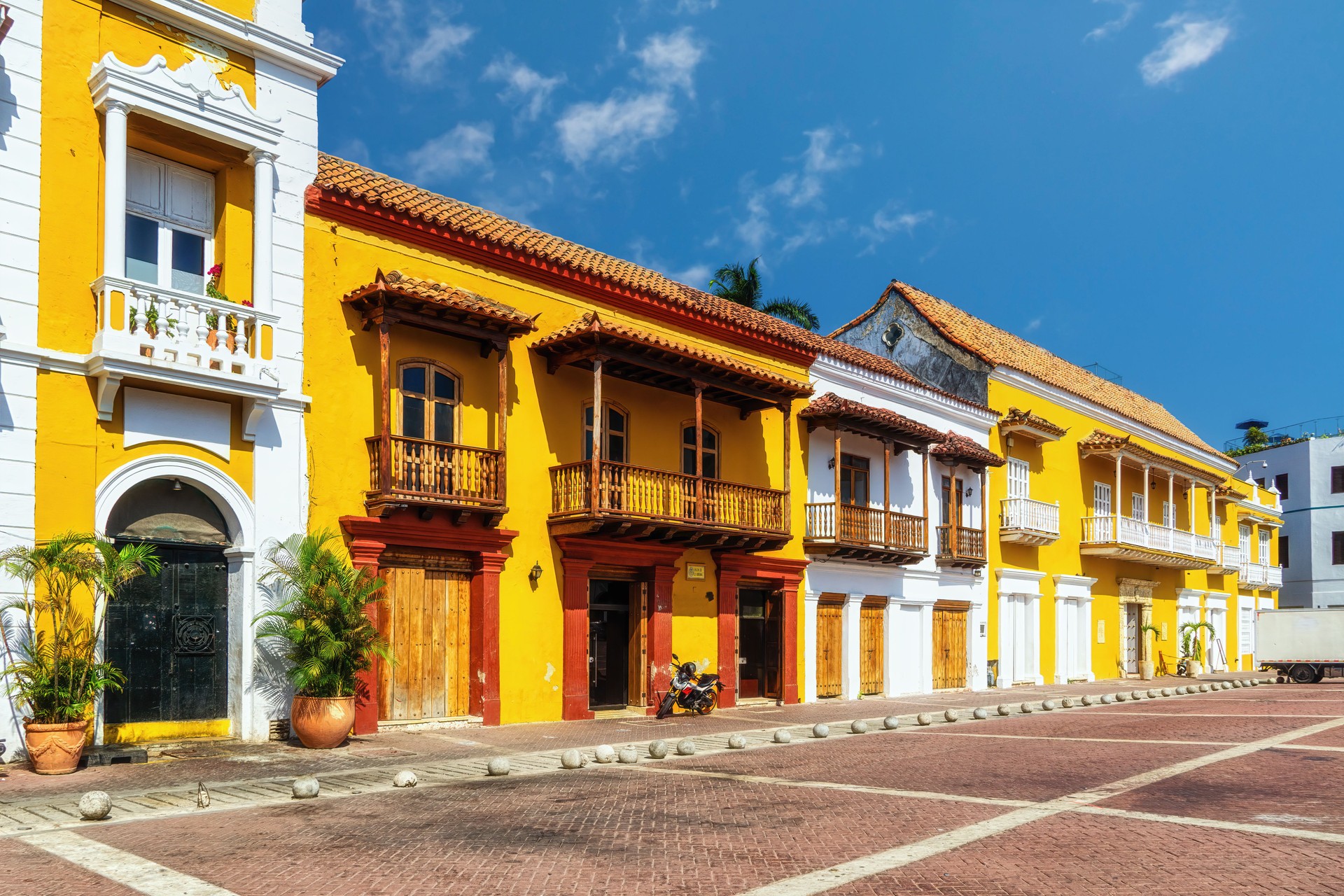 Historic center of Cartagena. Cartagena's colonial walled city was designated a UNESCO World Heritage Site